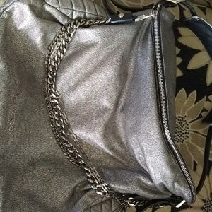 LAST CHANCE Silver Jimmy Choo hobo biker bag